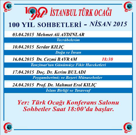 Nisan 2015 Programımız